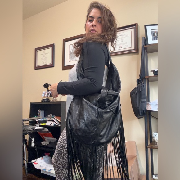 TaLuLa de la Lune Fringe Boho Leather purse - Picture 4 of 7